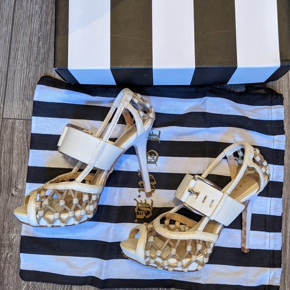 NIB (W6.5) - L.A.M.B Flavia Crochet Sandal - Picture 6 of 9